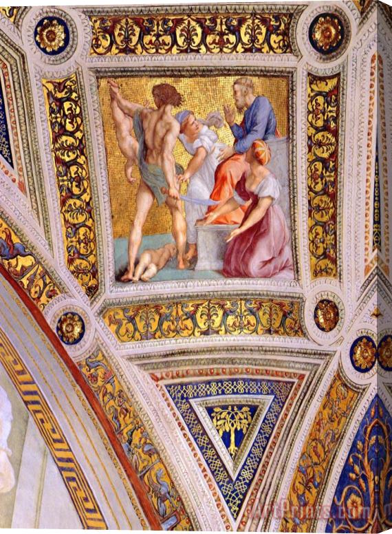 Raphael The Stanza Della Segnatura Ceiling The Judgment of Solomon [detail 2] Stretched Canvas Print / Canvas Art